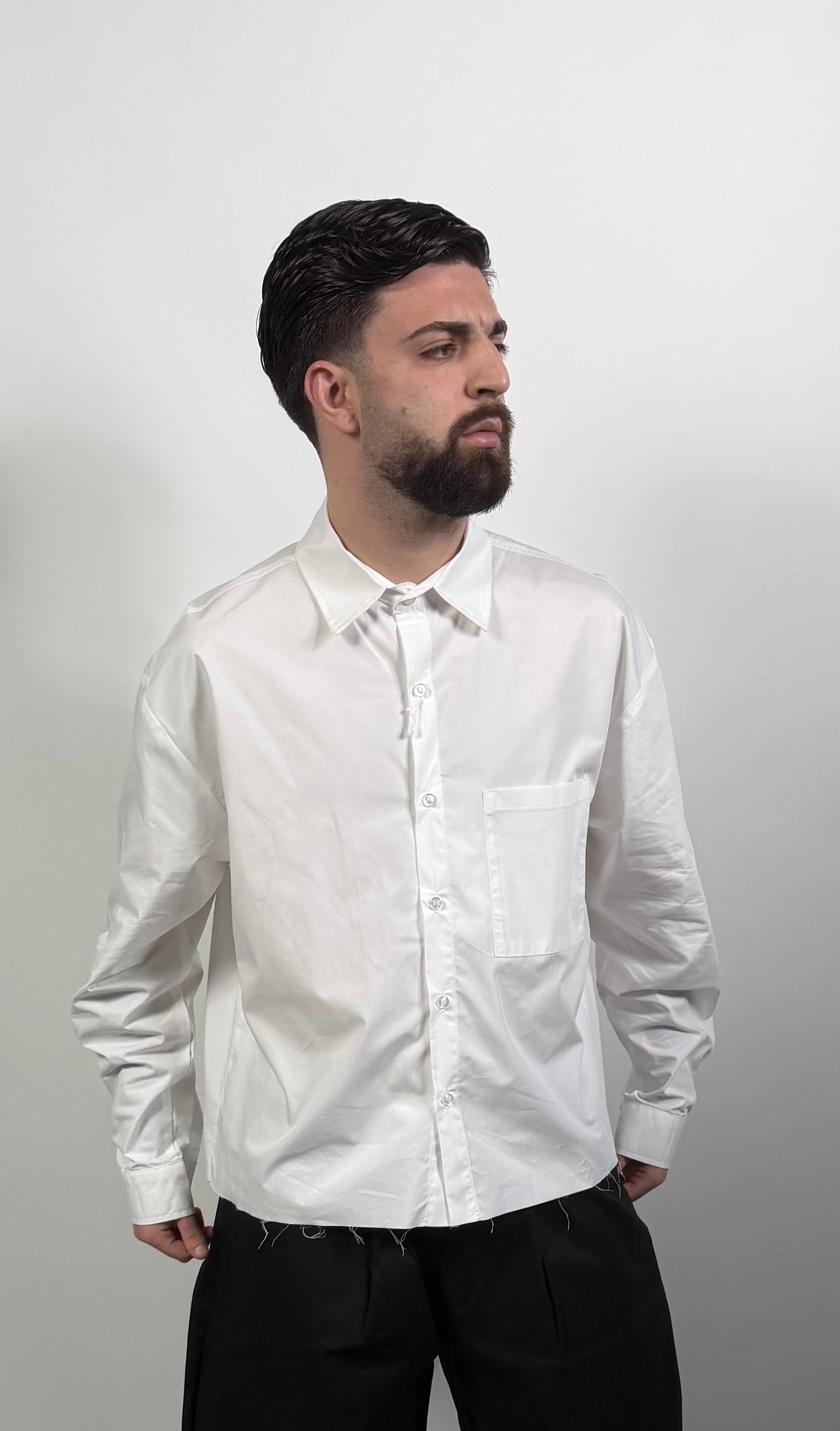 Camicia Crop Sfrangiata