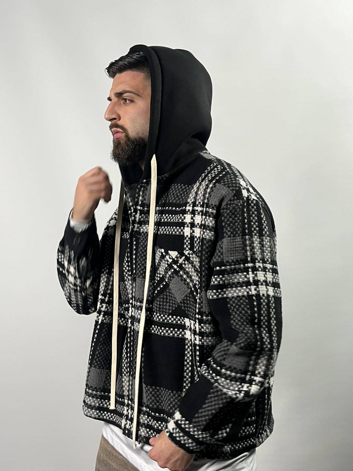 Camicione Flanella Con Cappuccio