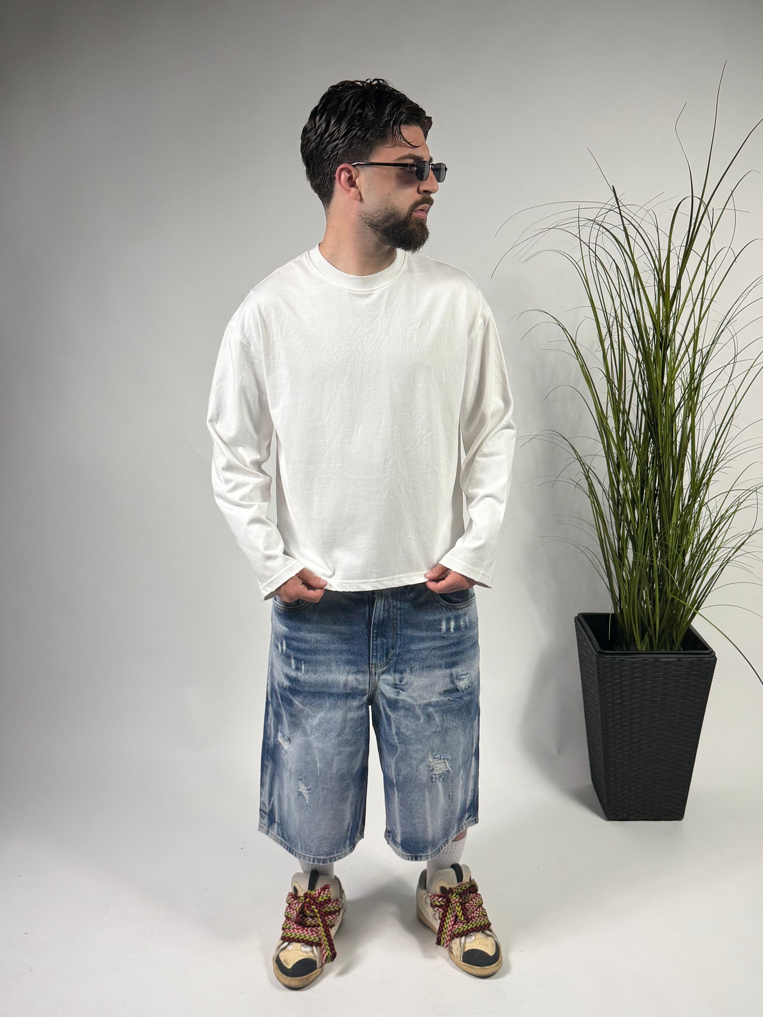 Longsleve Crop White