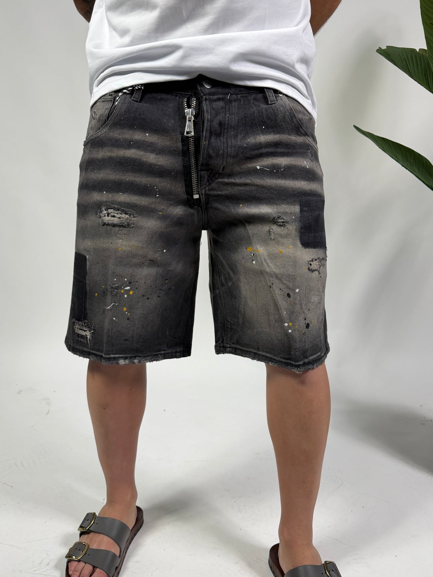Shorts Mod Ds*2 Zip Sabbiato