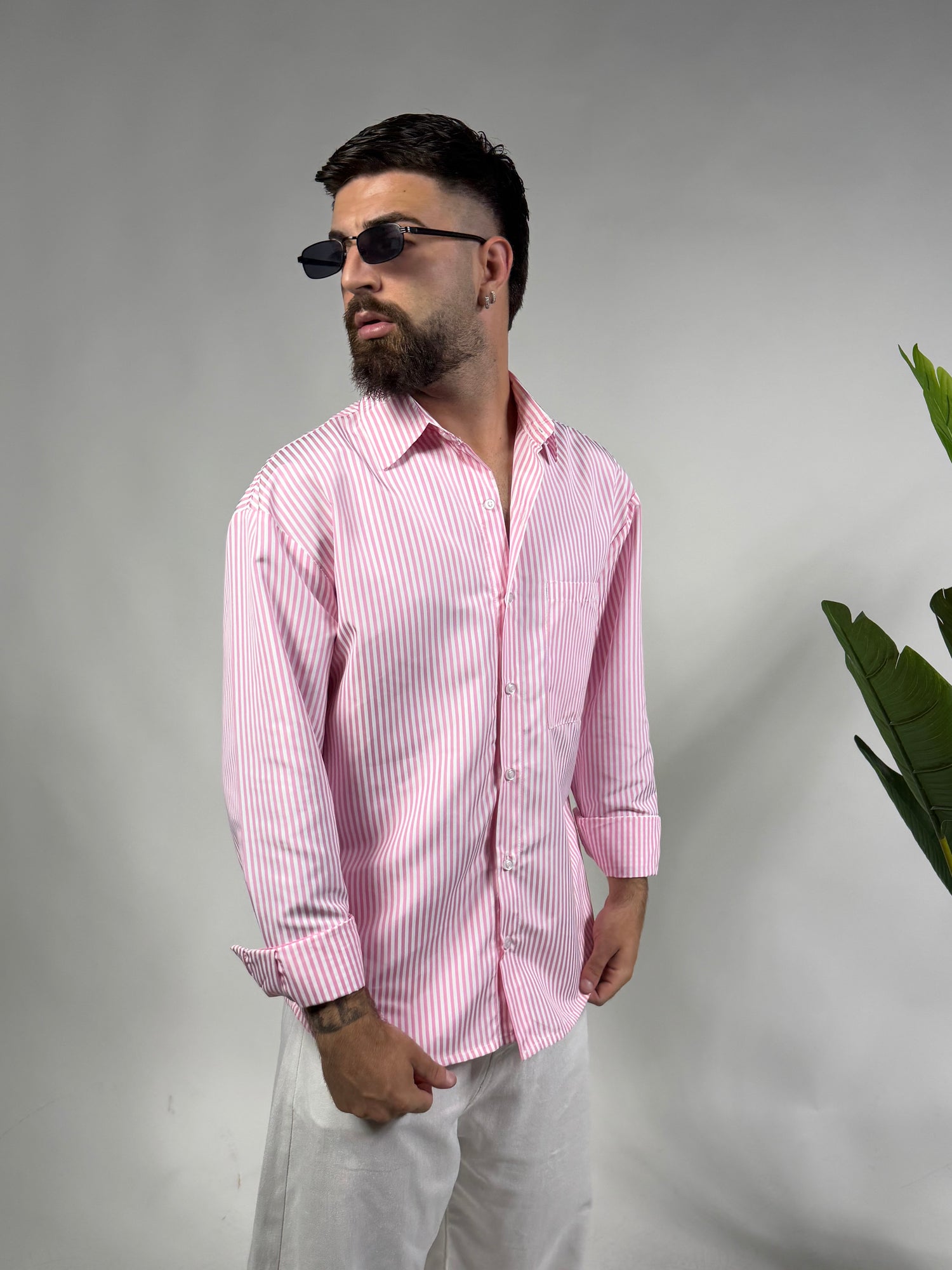 Camice Millerighe Pink