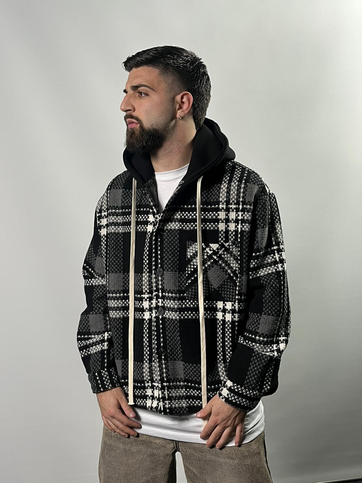 Camicione Flanella Con Cappuccio